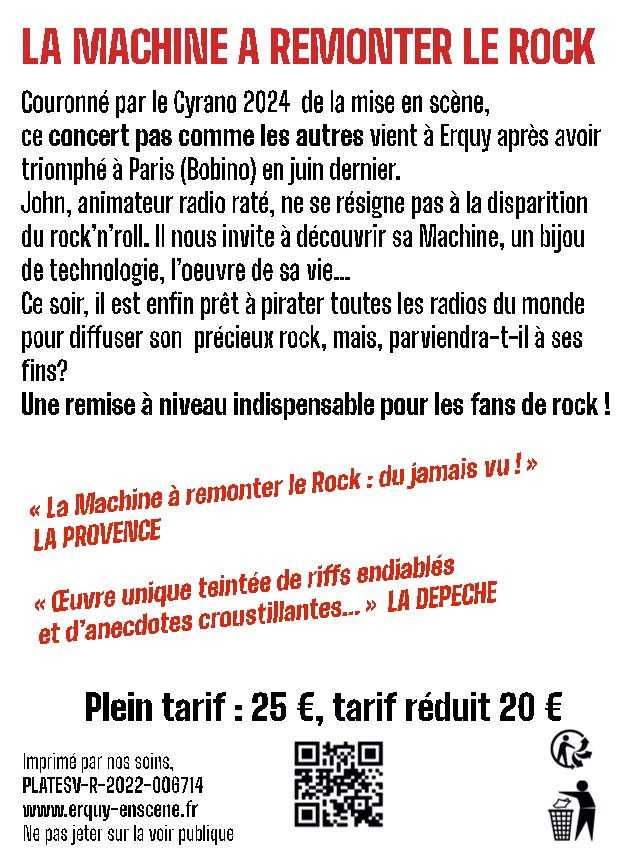 Rock flyer verso